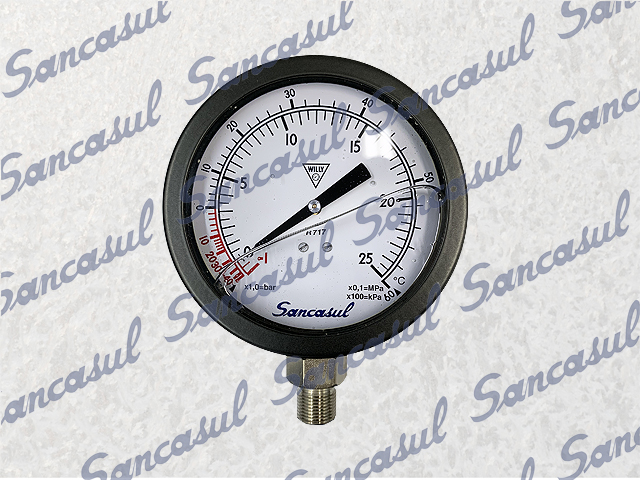 PRESSURE GAUGE R717 Ø100 MM - 1+25 BAR 